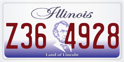 IL license plate Z364928
