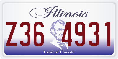 IL license plate Z364931