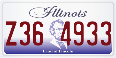 IL license plate Z364933