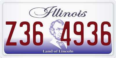 IL license plate Z364936