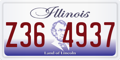 IL license plate Z364937