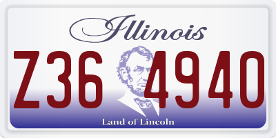 IL license plate Z364940