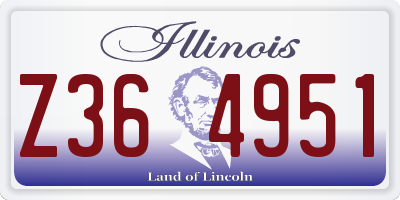 IL license plate Z364951