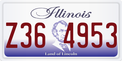 IL license plate Z364953