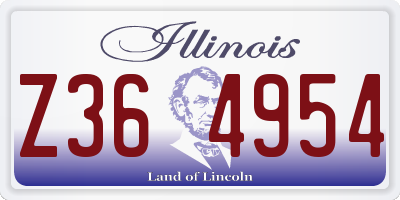 IL license plate Z364954