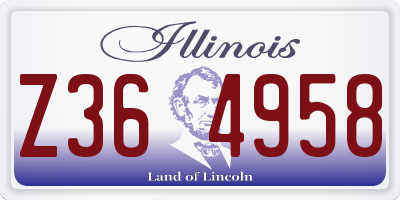 IL license plate Z364958
