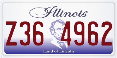IL license plate Z364962