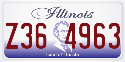 IL license plate Z364963