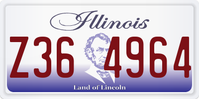 IL license plate Z364964