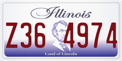 IL license plate Z364974