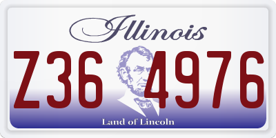 IL license plate Z364976