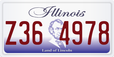IL license plate Z364978