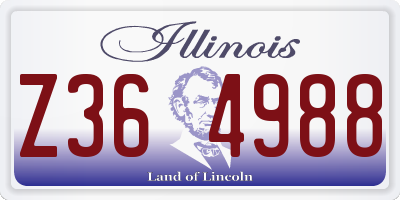 IL license plate Z364988