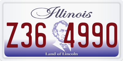 IL license plate Z364990
