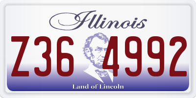 IL license plate Z364992
