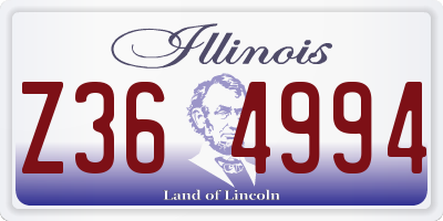 IL license plate Z364994