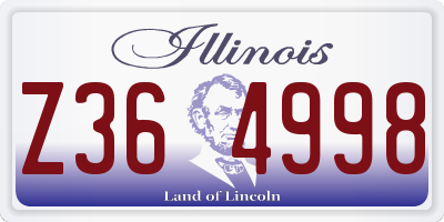 IL license plate Z364998