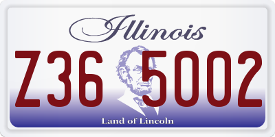 IL license plate Z365002
