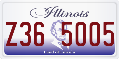 IL license plate Z365005