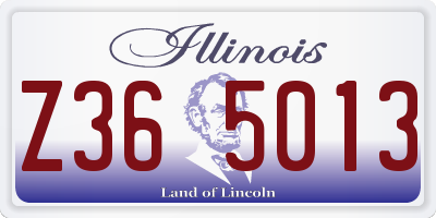 IL license plate Z365013