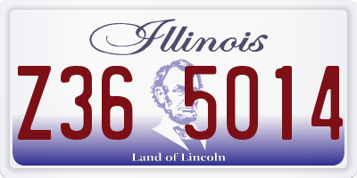 IL license plate Z365014