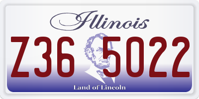 IL license plate Z365022