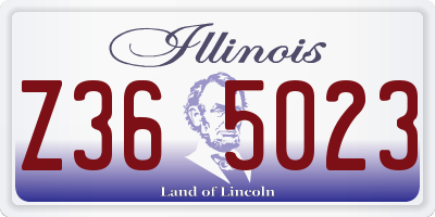 IL license plate Z365023
