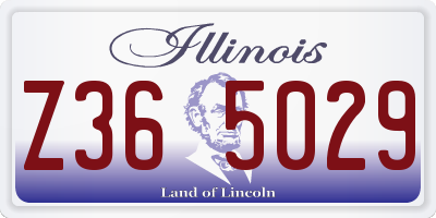 IL license plate Z365029