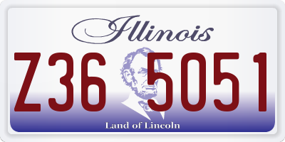 IL license plate Z365051