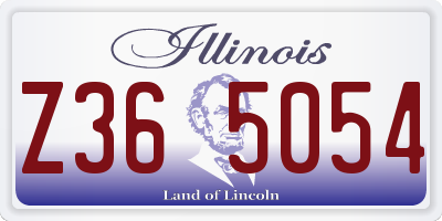 IL license plate Z365054