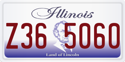 IL license plate Z365060