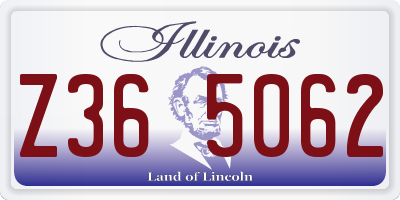 IL license plate Z365062