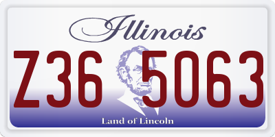 IL license plate Z365063