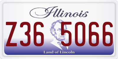 IL license plate Z365066