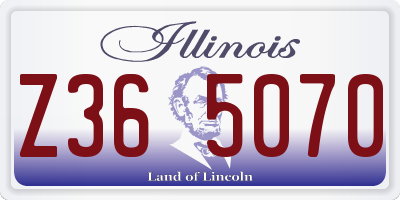 IL license plate Z365070