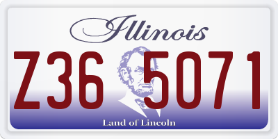 IL license plate Z365071