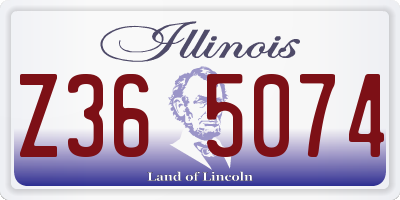 IL license plate Z365074