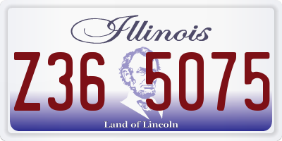 IL license plate Z365075