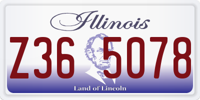 IL license plate Z365078