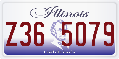 IL license plate Z365079