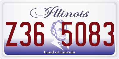 IL license plate Z365083