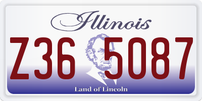 IL license plate Z365087