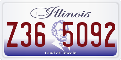 IL license plate Z365092