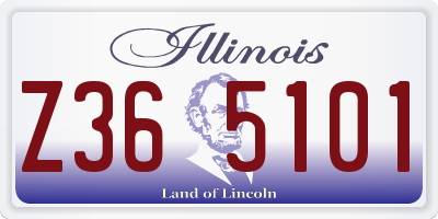 IL license plate Z365101
