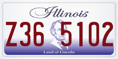 IL license plate Z365102