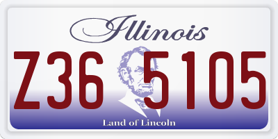 IL license plate Z365105