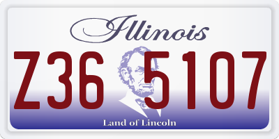 IL license plate Z365107