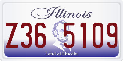 IL license plate Z365109