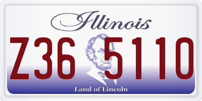 IL license plate Z365110