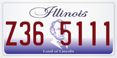 IL license plate Z365111
